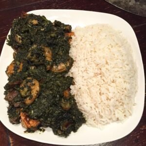 Riz & Sauce Feuilles de Patates